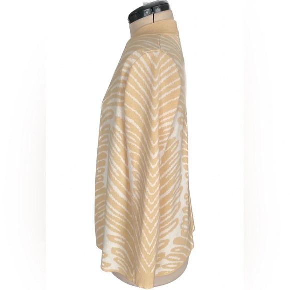 LAST CALL Soft Surroundings Cardigan Sweater Medium Orange Zebra Print Draped - Picture 3 of 10